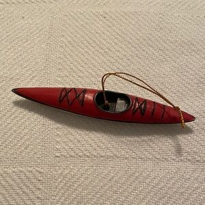 Red Miniature Kayak Ornament